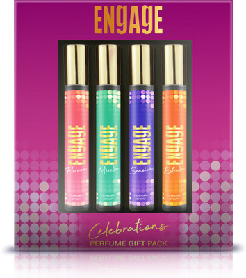 Engage Celebrations Women Perfume Spray Gift Pack, Travel Sized, Long Lasting,(25ml x4) Perfume  -  100 ml(For Women)