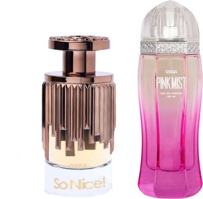 OSSA So Nice EDP And Pink Mist EDP Perfumes With Fuirty And Floral Notes (Pack of 2) Eau de Parfum  -  200 ml(For Women)