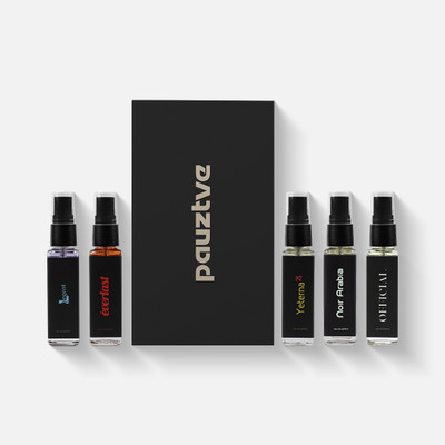 pauztve Long-Lasting Fragrance Combo Starter Pack Set of 5 (8ml Each) Eau de Parfum  -  40 ml(For Men & Women)