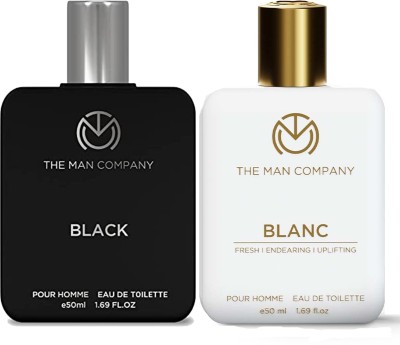 THE MAN COMPANY Blanc EDT (50ml) & Black EDT (50ml) Long Lasting Perfume Gift Set Eau de Toilette  -  100 ml(For Men)