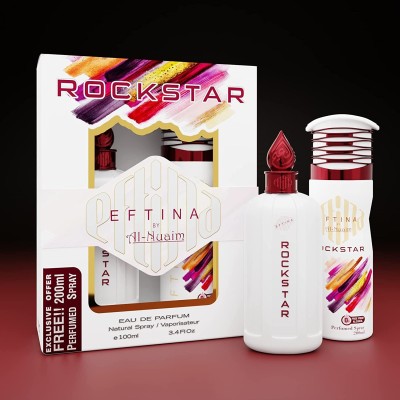 EFTINA Rockstar Gift Set | 1 Perfumed Spray | 1 Eau De Perfume Extrait De Parfum  -  300 ml(For Men)