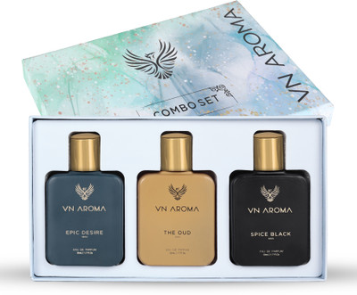 VN AROMA Luxury Men's Perfume Gift Set - 3x50ml | Spice Black, The Oud, Epic Desire Eau de Parfum - 150 ml(For Men)