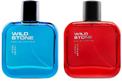 Wild Stone Ultra Sensual and Hydra Energy EDP Perfume 50ML Each (Pack of 2) Eau de Parfum  -  100 ml(For Men)
