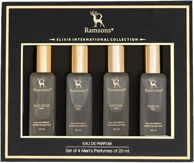 RAMSONS ELIXIR International Collection Set of 4 Men's Eau de Parfum  -  80 ml(For Men)
