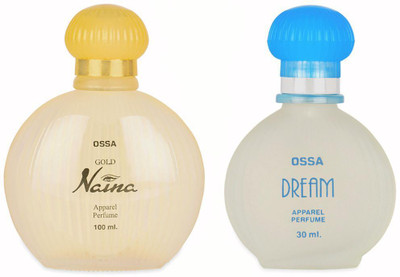OSSA Gold Naina EDP 100ml And Dream Colelction EDP 30ml Pack of 2 Long Lasting Unisex Perfume  -  130 ml(For Men & Women)