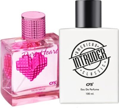 CFS Intruder White & Pure Heart Pink Long Lasting Eau De Parfum Eau de Parfum  -  200 ml(For Men & Women)