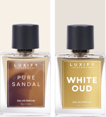 Luxify Scent Pure Sandal & White Oudh Combo | Pure Parfum | Long Lasting | Luxury Gift | Extrait De Parfum  -  100 ml(For Men & Women)