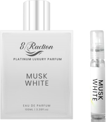 8Raction Musk White 100+12ml Long Lasting Platinum Luxury Parfum For men Eau de Parfum  -  112 ml(For Men)