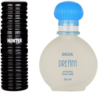 OSSA Hunter And Dream Collection Long Lasting Perfume Fresh And Floral Notes(Packof2) Eau de Parfum  -  60 ml(For Men & Women)