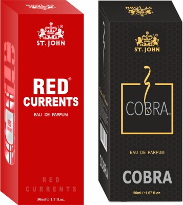 ST-JOHN Cobra Red Current 50ml and Cobra 50ml Body Perfume Spray Gift Pack Eau de Parfum  -  100 ml(For Men & Women)