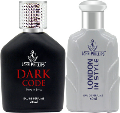 John Phillips DARK CODE & LONDON IN STYLE | Long Lasting | Combo Eau de Parfum  -  120 ml(For Men & Women)