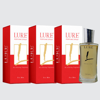 lure Long-Lasting Fresh & Soothing Fragrance 3pcs (50ml each) Eau de Parfum  -  150 ml(For Men)
