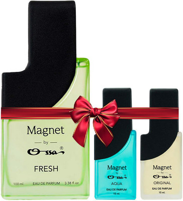 OSSA MAGNET FRESH EDP 100ML & MAGNET AQUA EDP 15ML & MAGNET ORIGINAL EDP 15ML Eau de Parfum  -  130 ml(For Men & Women)