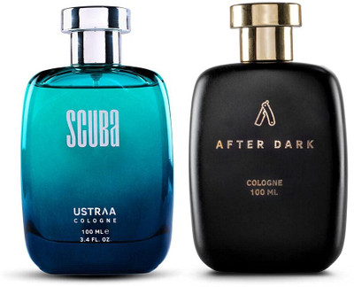 USTRAA After Dark Cologne - 100 ml & Scuba Cologne - 100 ml - Perfume for Men Eau de Cologne  -  200 ml(For Men)