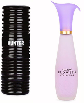 OSSA Hunter EDP 30ml And Vision Flower EDP 35ml (Pack of 2) Long Lasting Fragrance Perfume  -  65 ml(For Men & Women)