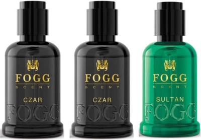 FOGG 2pc CZAR & 1pc Sultan 30ml Scent perfume Set of 3 Eau de Parfum  -  90 ml(For Men & Women)