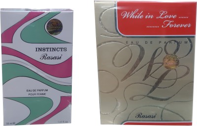 RASASI WHILE IN LOVE FOREVER AND INSTINCTS ( PACK OF 2) Eau de Parfum  -  150 ml(For Men & Women)