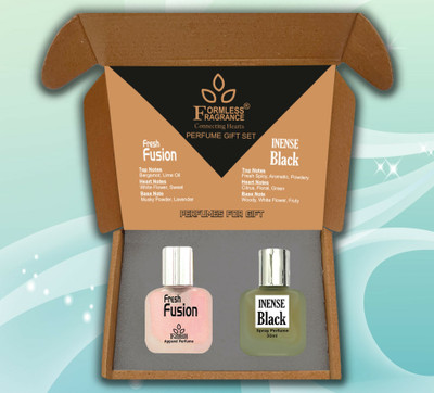 FORMLESS Fresh Fusion & Inense Black Spray 30ml each in Designed Gift Packing Box (1) Perfume  -  60 ml(For Men & Women)