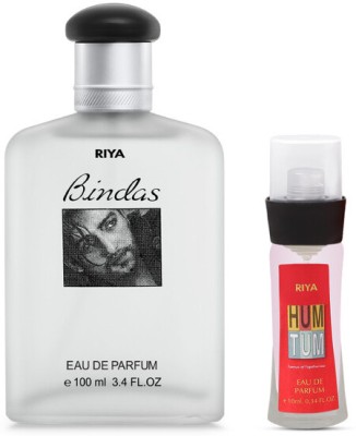 RIYA BINDAS by For Men Eau De Parfum Spray with 10 ML Hum Tum Perfume Eau de Parfum  -  110 ml(For Men & Women)