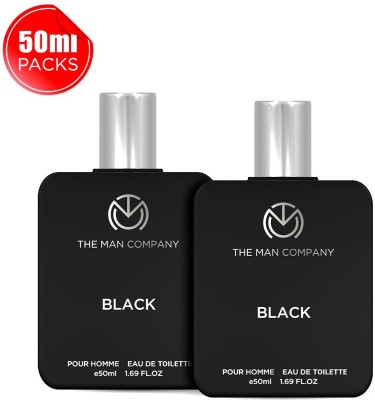 THE MAN COMPANY Black EDT Perfume For Men (Pack of 2, 50ml each) Long Lasting Perfume Body Spray Eau de Toilette - 100 ml(For Men)