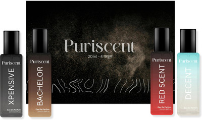 Puriscent Luxury & Long Lasting Perfume Gift Set -4X20ml XPENSIVE,BACHELOR,REDSCENT,DECENT Eau de Parfum - 80 ml(For Men & Women)