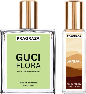 Fragraza Guci Flora & Sandal Perfume Combo | Luxury Fragrance | High Projection | Eau de Parfum  -  70 ml(For Men & Women)