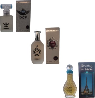 OSR Girl Boy & Evening in Paris perfume 40ml Each combo pack of 3 Eau de Parfum  -  120 ml(For Men & Women)