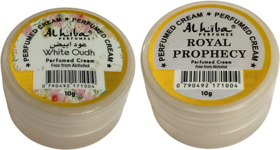Al Hiba Royal prophecy White Oudh Premium Long Lasting Perfumed Body Cream || 2pc Perfume  -  20 ml(For Men & Women)