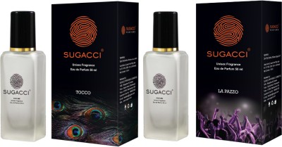 SUGACCI Stylish & Attractive Unisex Perfume Bottles with International Fragrances of LA PAZZO And TOCCO- Combo Pack- 50ml x 2 - Eau de Parfum  -  100 ml(For Men & Women)