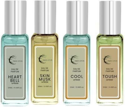 TREESTUD Luxury Unisex Perfume Gift Set 4x20ml Long Lasting Fragrance Eau de Parfum  -  80 ml(For Men & Women)