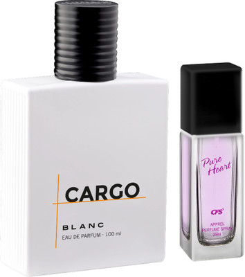 CFS Blanc 100ml Eau De Parfum & Pure Heart Pink 25ml Long lasting Perfume Eau de Parfum  -  125 ml(For Men & Women)