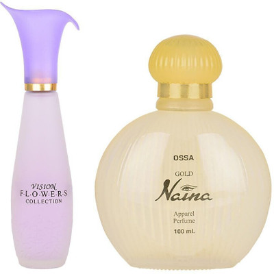 OSSA Vision Flowers EDP 110ml And Gold Naina EDP 100ml Long Lasting Perfumes Eau de Parfum  -  210 ml(For Men & Women)
