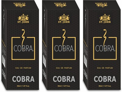ST-JOHN Cobra Parfum 50ml (pack of 3) Eau de Parfum  -  150 ml(For Men & Women)