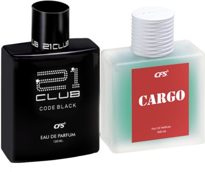 CFS Code Black & Cargo Blue EDP Long Lasting Luxury Perfume Eau de Parfum  -  200 ml(For Men & Women)