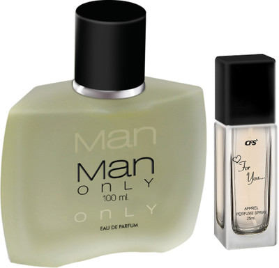 CFS Man Only Black 100ml Eau De Parfum & For You 25ml Long Lasting Perfume Perfume  -  125 ml(For Men & Women)