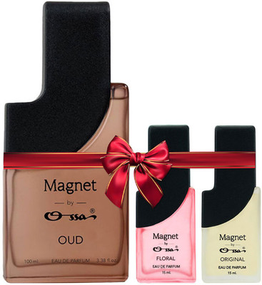 OSSA MAGNET OUD EDP 100ML & MAGNET FLORAL EDP 15ML & MAGNET ORIGINAL EDP 15ML Eau de Parfum  -  130 ml(For Men & Women)