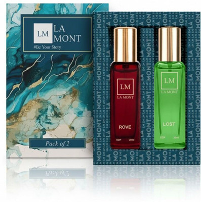 LA MONT PERFUMES ROVE & LOST EDP Combo Gift Set | Long-Lasting Floral-Fruity Fragrances Eau de Parfum  -  40 ml(For Men & Women)