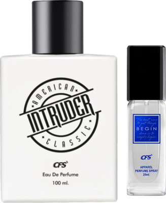 CFS Intruder White 100ml & Begin Blue 25ml Long Lasting Perfume Eau de Parfum  -  125 ml(For Men & Women)