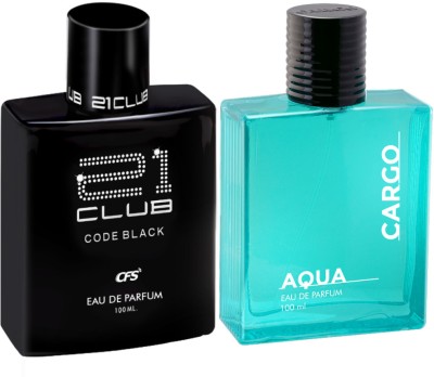 CFS Code Black & Cargo Aqua EDP Long Lasting Luxury Perfume Eau de Parfum  -  200 ml(For Men & Women)