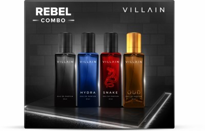 VILLAIN Rebel Combo, Pack of 4 Eau de Parfum  -  80 ml(For Men)