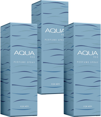 Aqua Red Long Lasting Fresh & Soothing Fragrance 3pcs (30ml each) Perfume  -  90 ml(For Men)