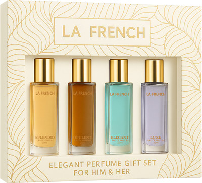 La French Elegant Perfume Gift Set- 4 x 20ml | Unisex Long Lasting Perfume Eau de Parfum  -  80 ml(For Men & Women)