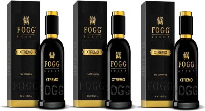 Fogg Scent Xtremo EDP Perfume Pack of 3 (90ML each) Eau de Parfum  -  270 ml(For Men)