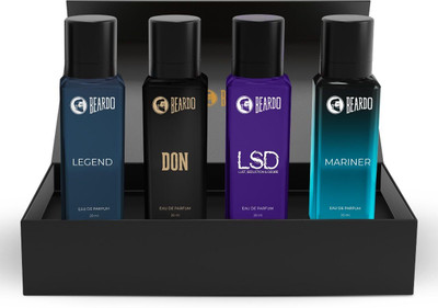 BEARDO Best Day Perfume Gift Set | Long Lasting | 4 x 20 ml Eau de Parfum  -  80 ml(For Men)