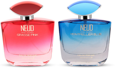 NEUD Montpellier Blue and Grasse Pink Perfume for Women Long Lasting EDP - 2 Pack Extrait De Parfum  -  200 ml(For Women)
