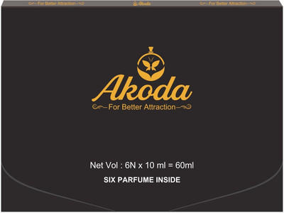 akoda LUXURY PERFUME PACK OF 6 AROMA WITH CITRUS KICK 6X10 ML Eau de Parfum  -  10 ml(For Men & Women)