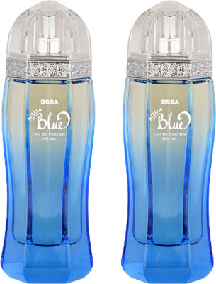 OSSA Aqua Blue EDP Long Lasting Premium Perfume With Fresh And Citrusy Notes(Packof2) Eau de Parfum  -  200 ml(For Men)