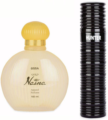 OSSA Hunter EDP 100ml And Gold Naina EDP 100ml (Pack of 2) Long Lasting Fragrance Perfume  -  200 ml(For Men & Women)