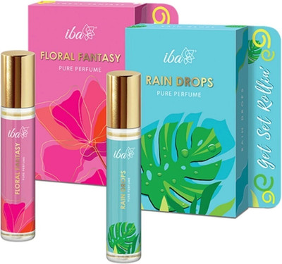 Iba Rain Drops - Floral Fantasy Pure Perfume Combo Perfume  -  10 ml(For Women)