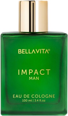 Bellavita Impact Eau De Cologne Perfume For Man with Notes Of Orange,Nutmeg,Woody Cedar Eau de Toilette  -  100 ml(For Men)